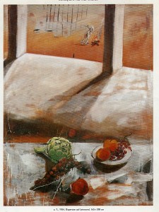 Bauruine mit Stillleben, 1985, oil on canvas, 200x160cm
